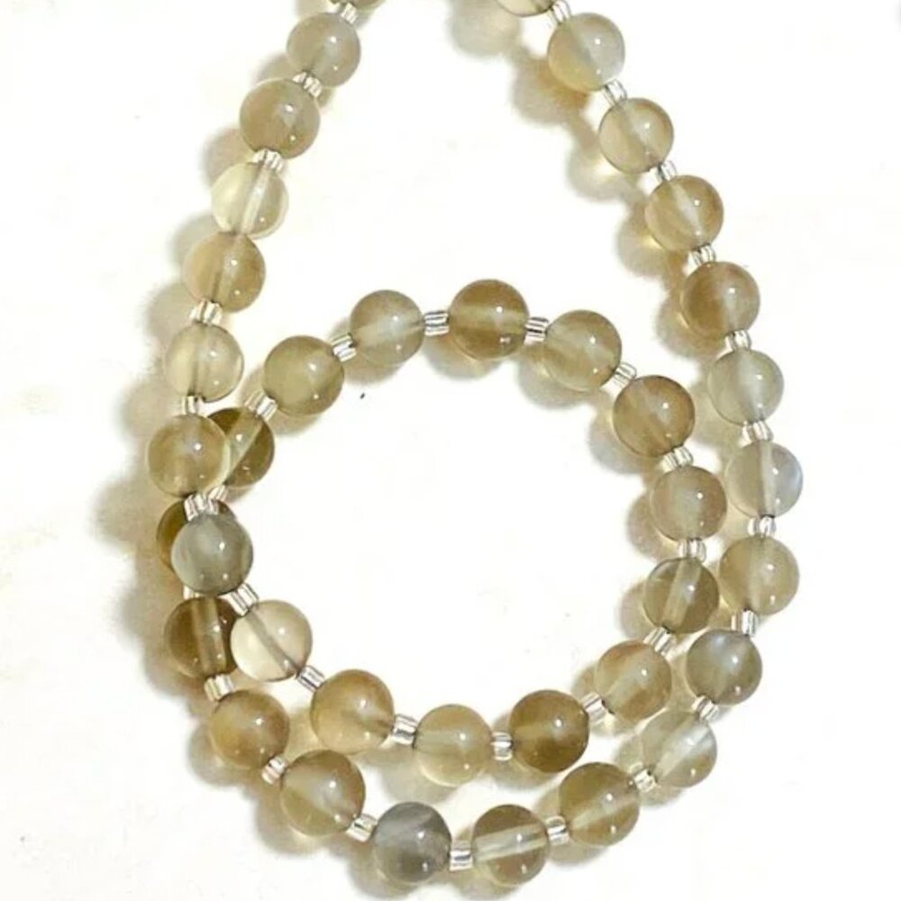 Dark Moonstone Short Necklace, Genuine Natural Gemstone June Birthstone